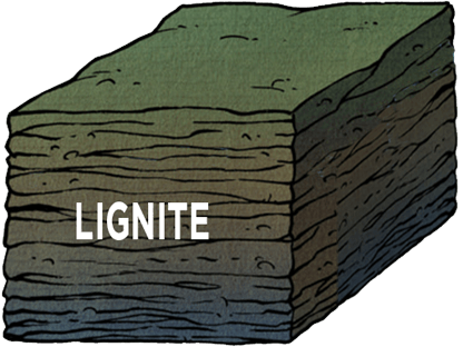 lignite layers